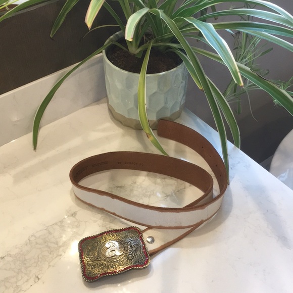 Leather initial “A” belt - Picture 1 of 9